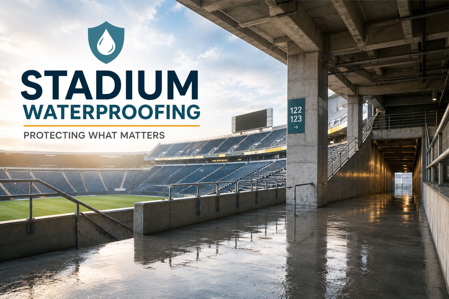 Stadium Waterproofing 101: Protecting Concourses, Seating Bowls, and Tunnels